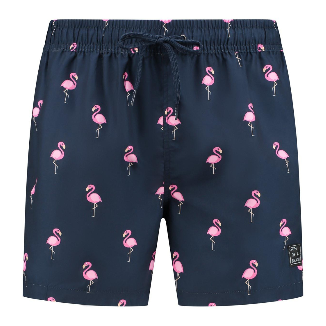Flamingo, Blauw, Jongens zwembroek