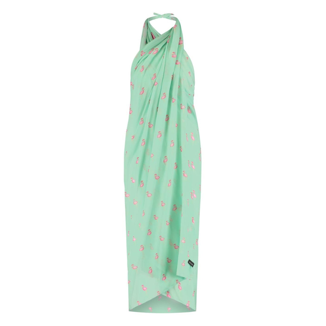 Flamingo, Groen, Dames omslagdoek