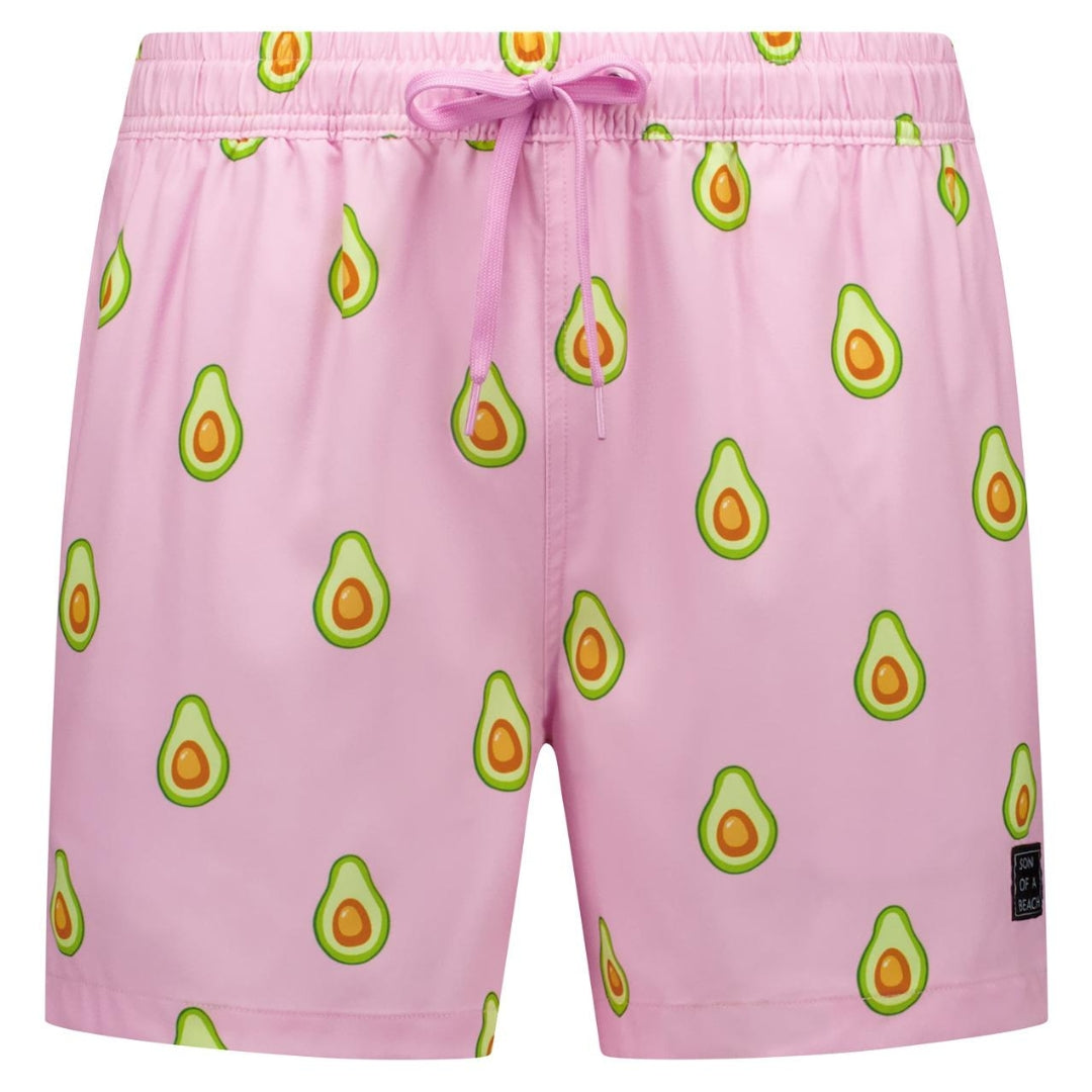 Avocado, rosa, Badehose für Jungen