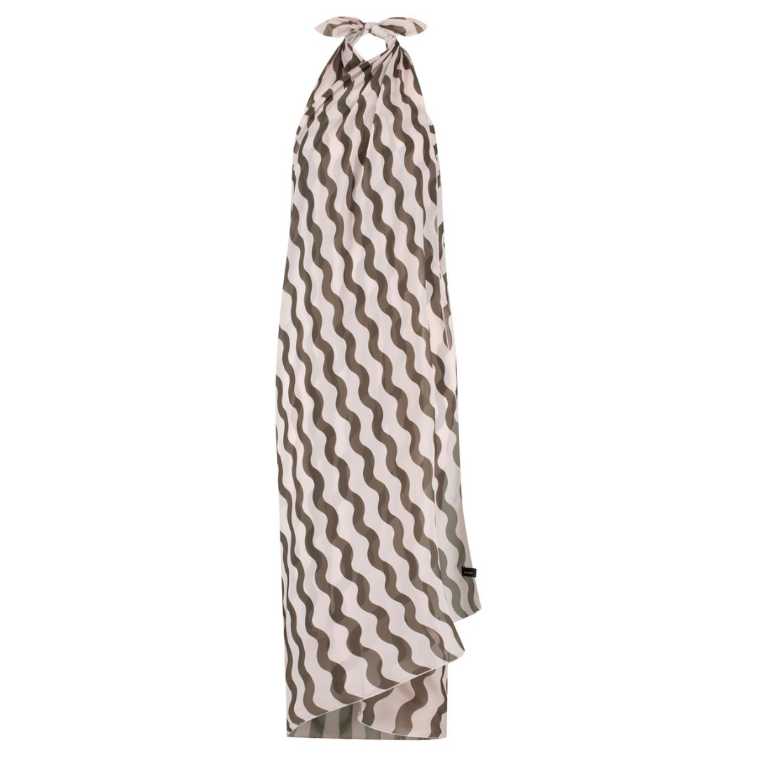 Streep, Golvend groen, Dames omslagdoek