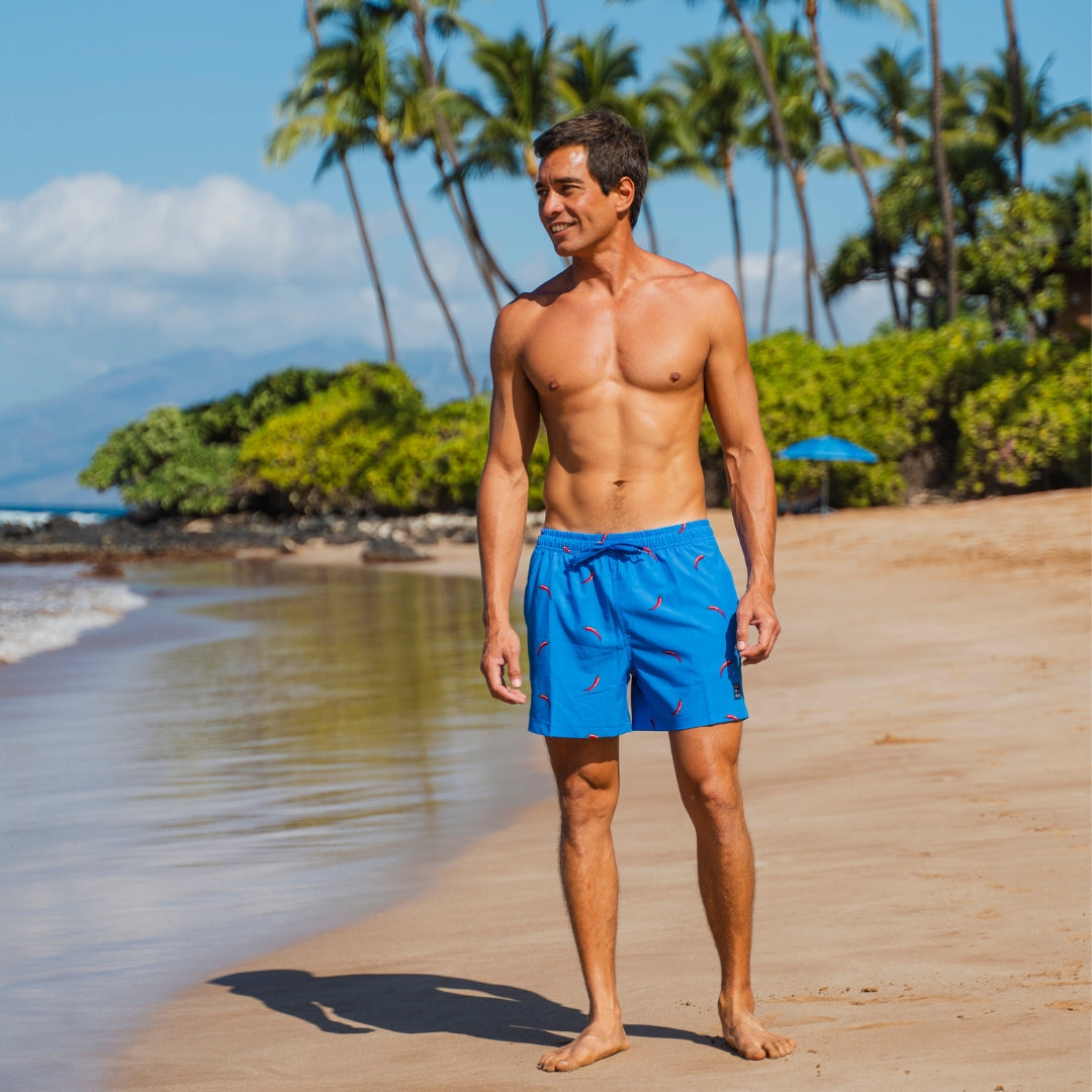 Chili pepper, Men's swimming trunks