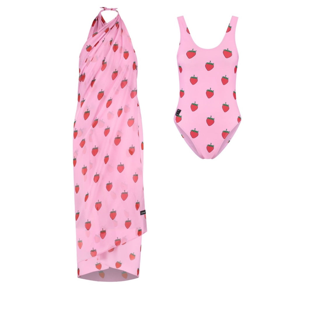 Strawberry, Women's Swimsuit/wrap