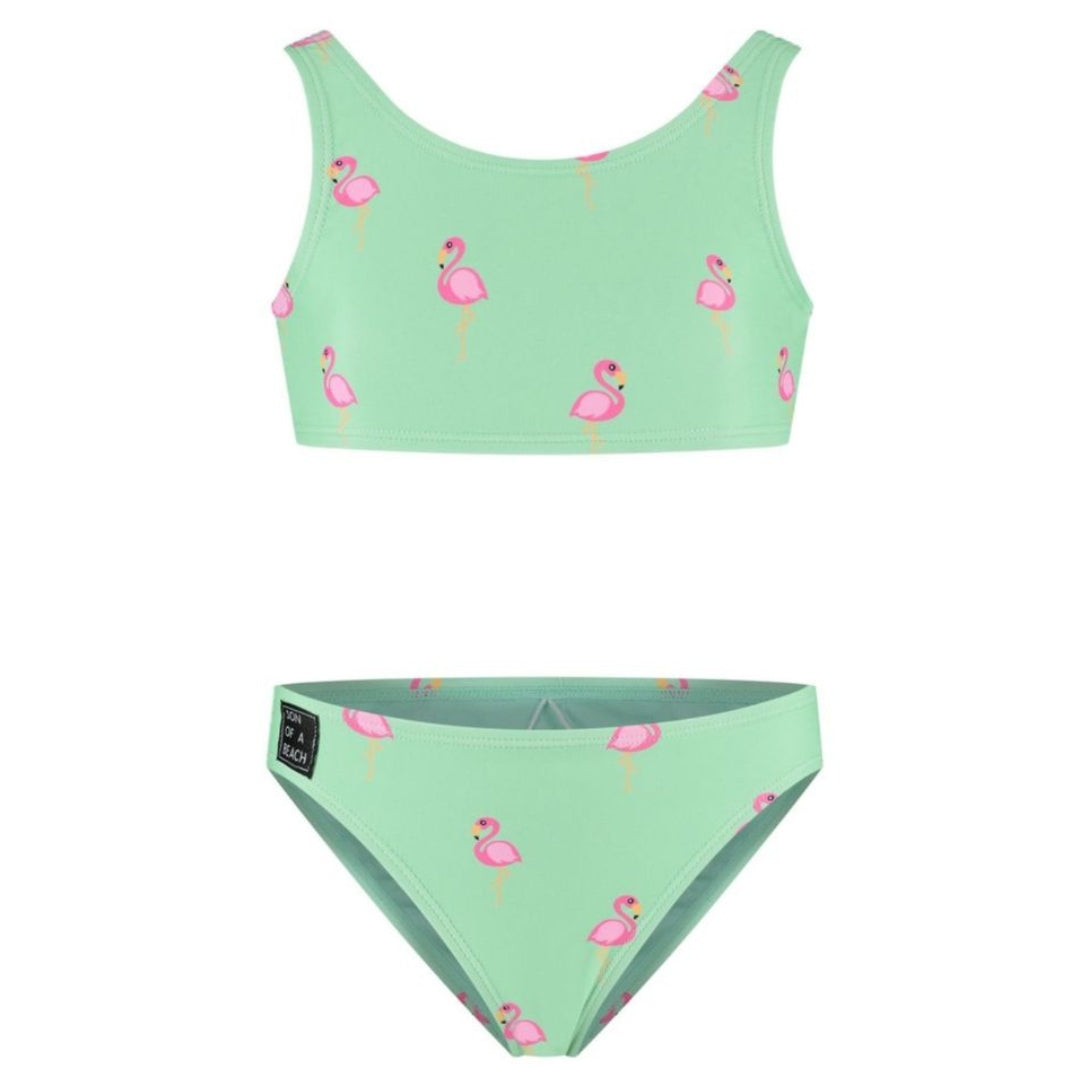 Flamingo, Groen, Meisjes bikini