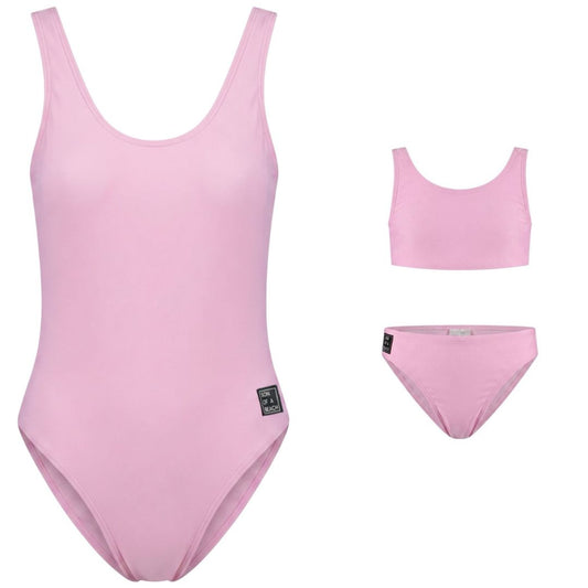 Solid, Pink,  Mother and daughter swimsuit/bikini