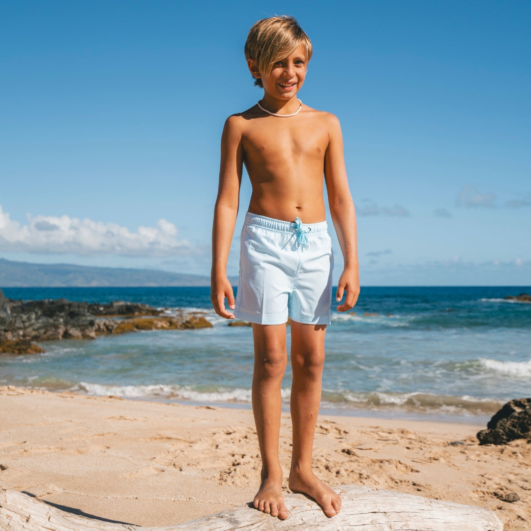 Solid, Licht Blauw, Vader en zoon zwembroek