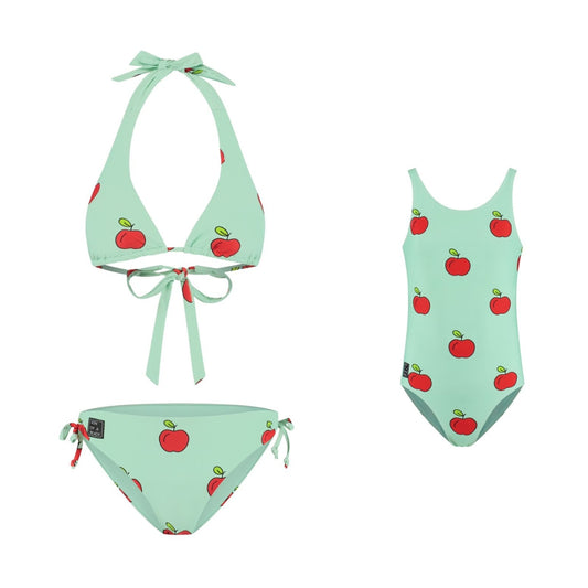 Apple, Mother and daughter bikini/swimsuit