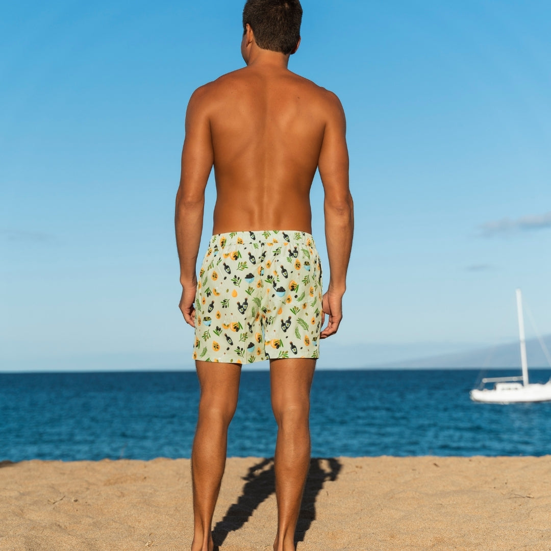Olive, Father and son swim shorts