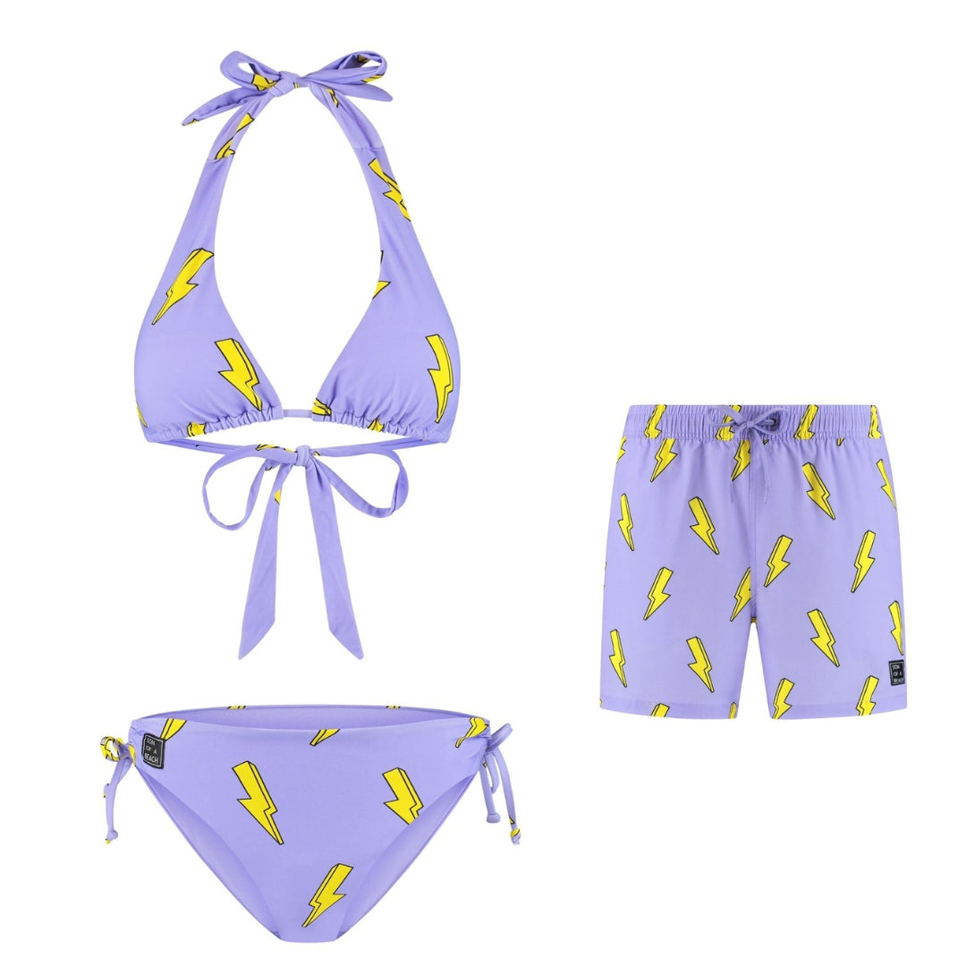 Lightning, Lila, Mother and son bikini/swimming trunks