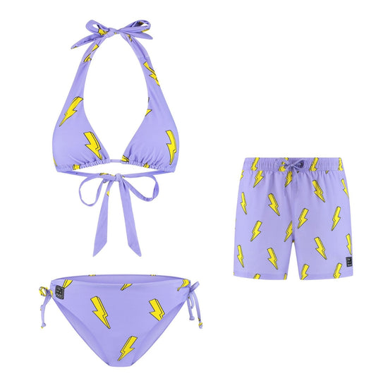 Lightning, Lila, Mother and son bikini/swimming trunks
