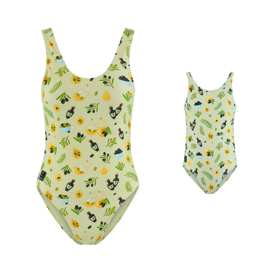 Olive, Mother and daughter swimsuit