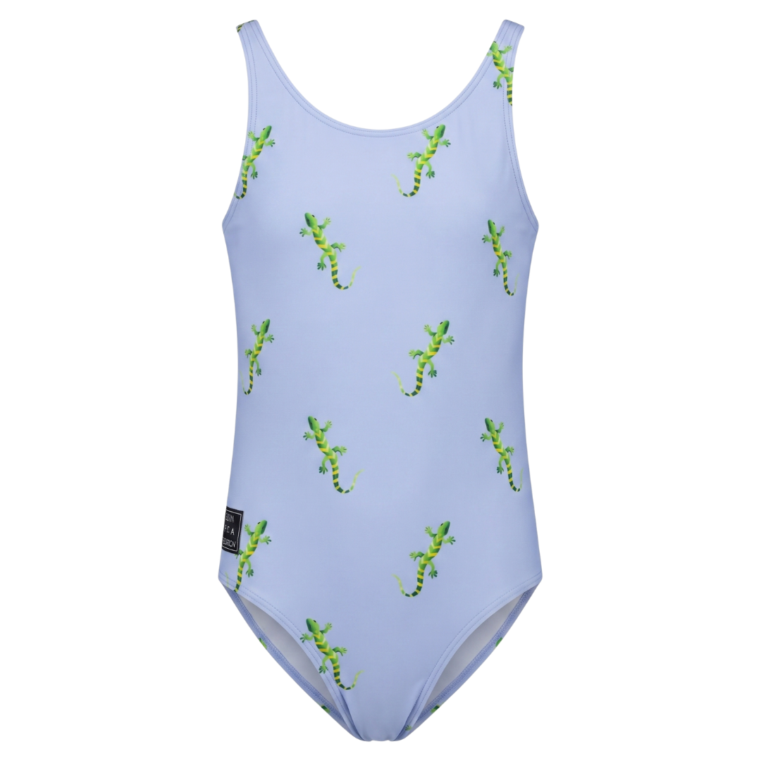 Gekko, Blauw, Meisjes badpak