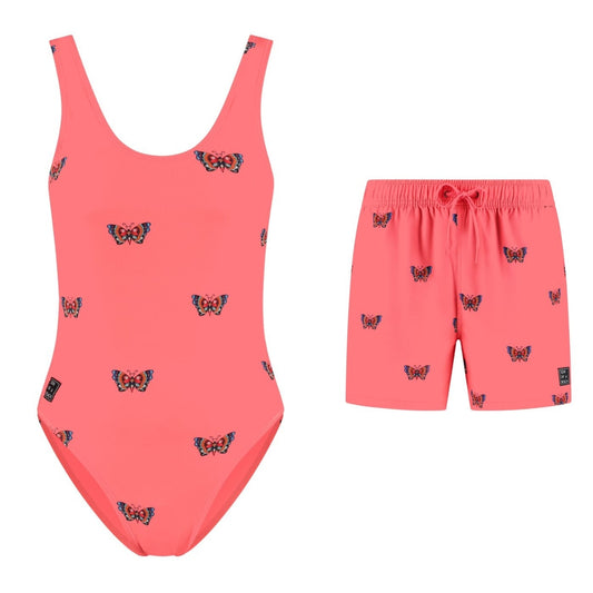 Butterfly, Mother and son swimsuit/swimming trunks