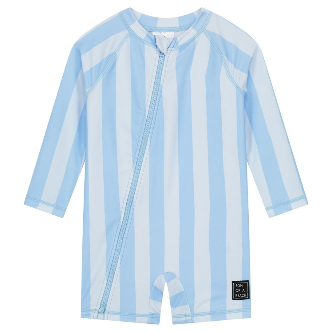 Streep, Blauw, UV zwempakje baby (Jongens / Meisjes)