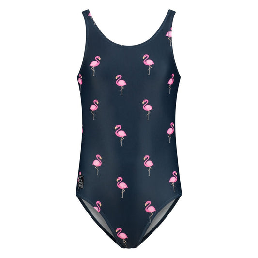 Flamingo, Blauw, Meisjes badpak