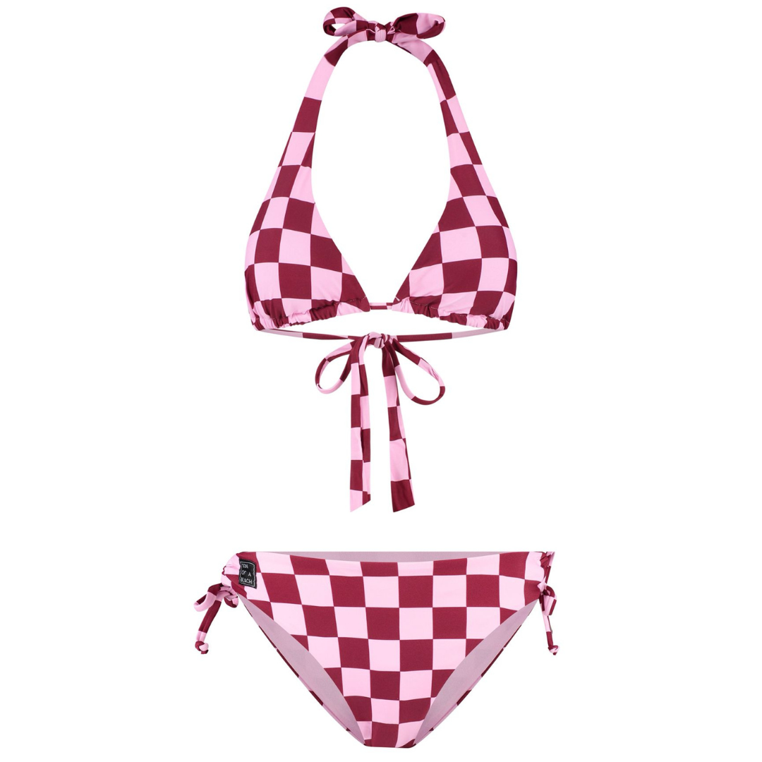 Check, Rood, Dames Bikini