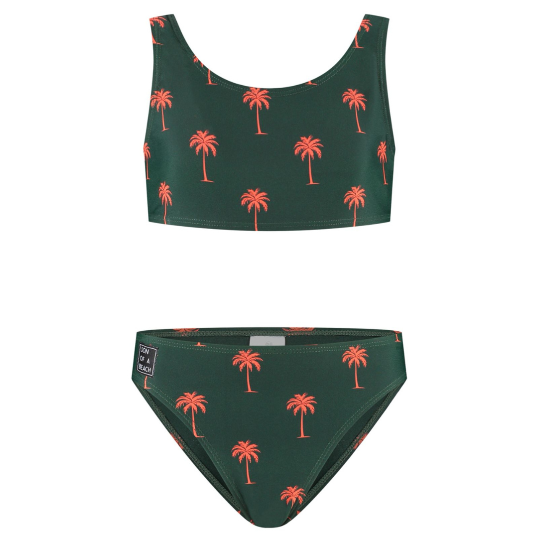 Palmboom, Donker groen, Meisjes bikini
