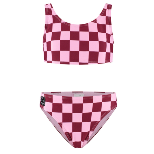Check, Red, Girls bikini