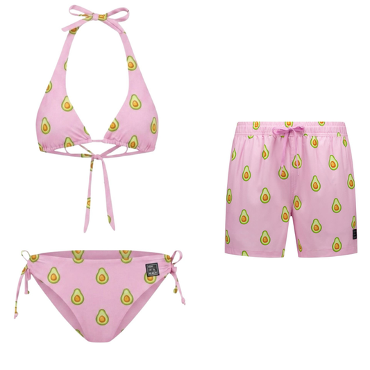 Avocado, Roze, Moeder en zoon bikini/zwembroek