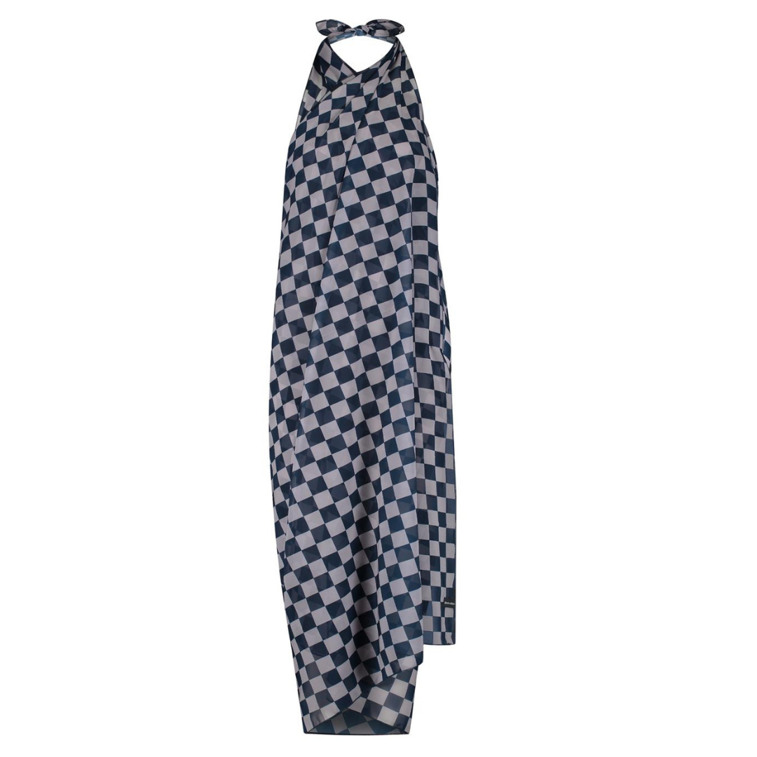 Check, Blauw, Dames omslagdoek