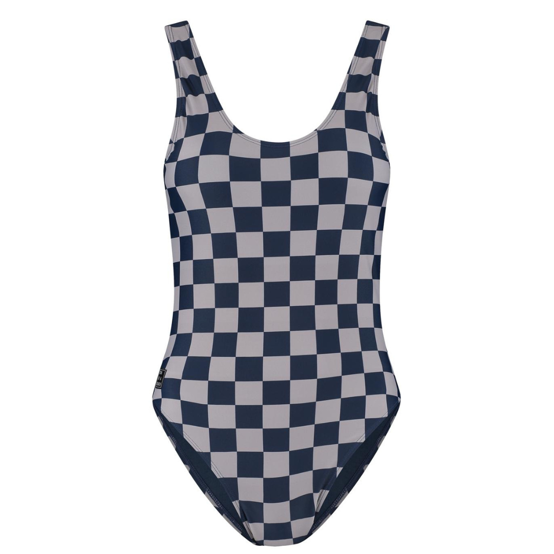 Check, Blue, Women's Swimsuit