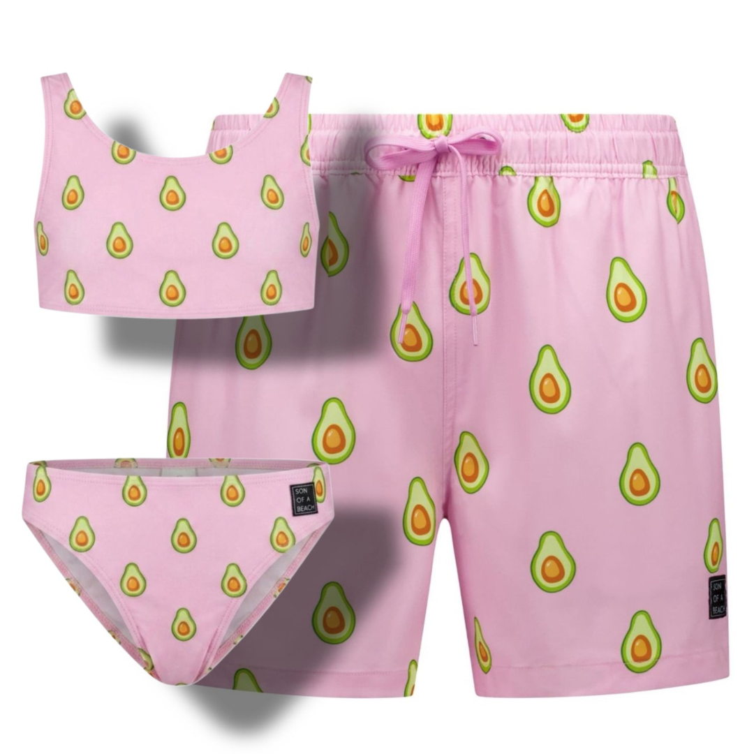Avocado, Roze, Vader en dochter zwembroek/ bikini
