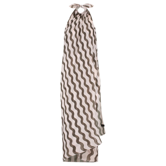 Striped, Wavy green, Women's shawl