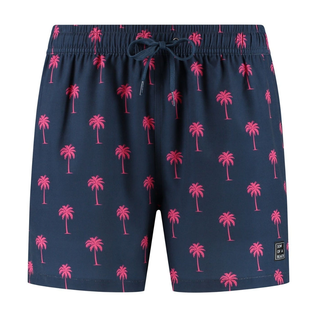 Palmboom, Blauw, Heren zwembroek