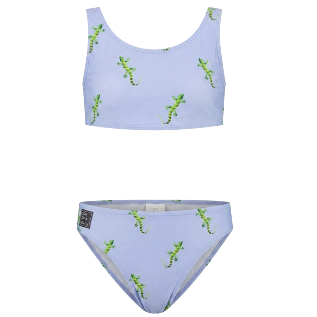 Gecko, Blau, Mädchen Bikini