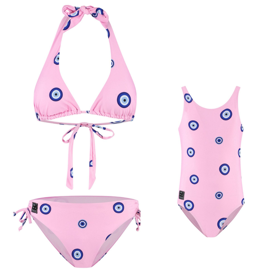 Eye, Pink, Mutter und Tochter Bikini/Badeanzug