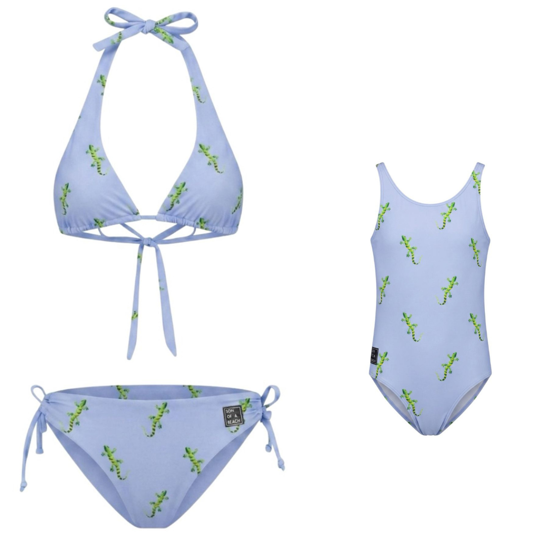 Gekko, Blauw, Moeder en dochter bikini/badpak