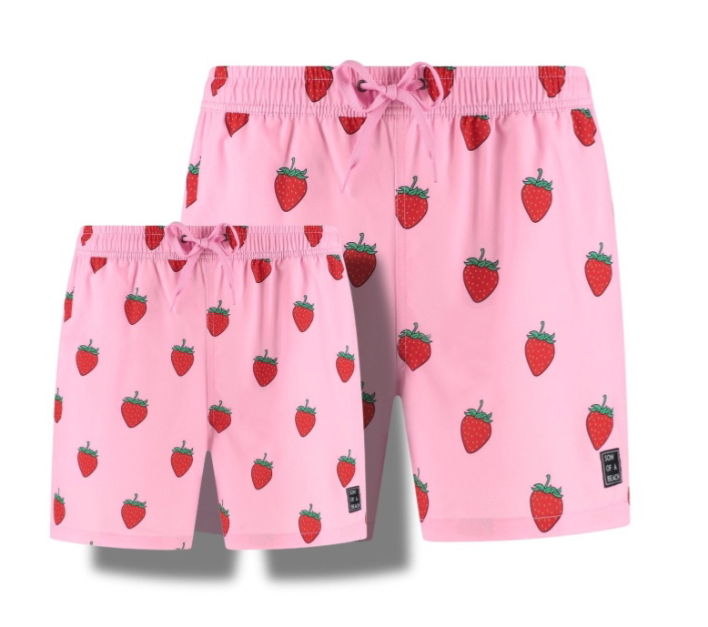 Aardbei, Vader en zoon zwembroek