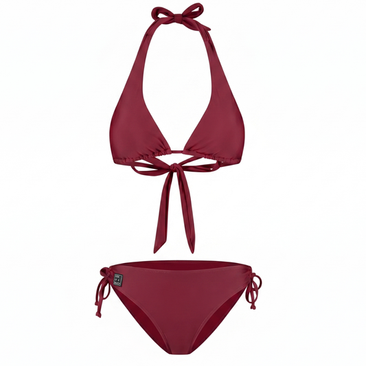 Solid, Donker rood, Dames bikini