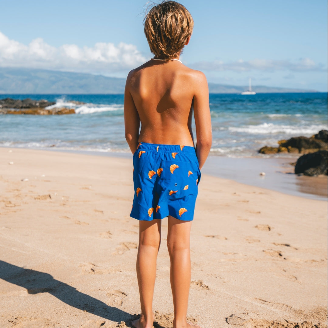 Croissant, Mother and son swimsuit/swimming trunks