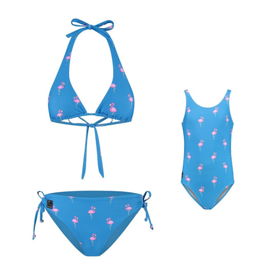 Flamingo, Royal Blue, Mother and daughter bikini/swimsuit