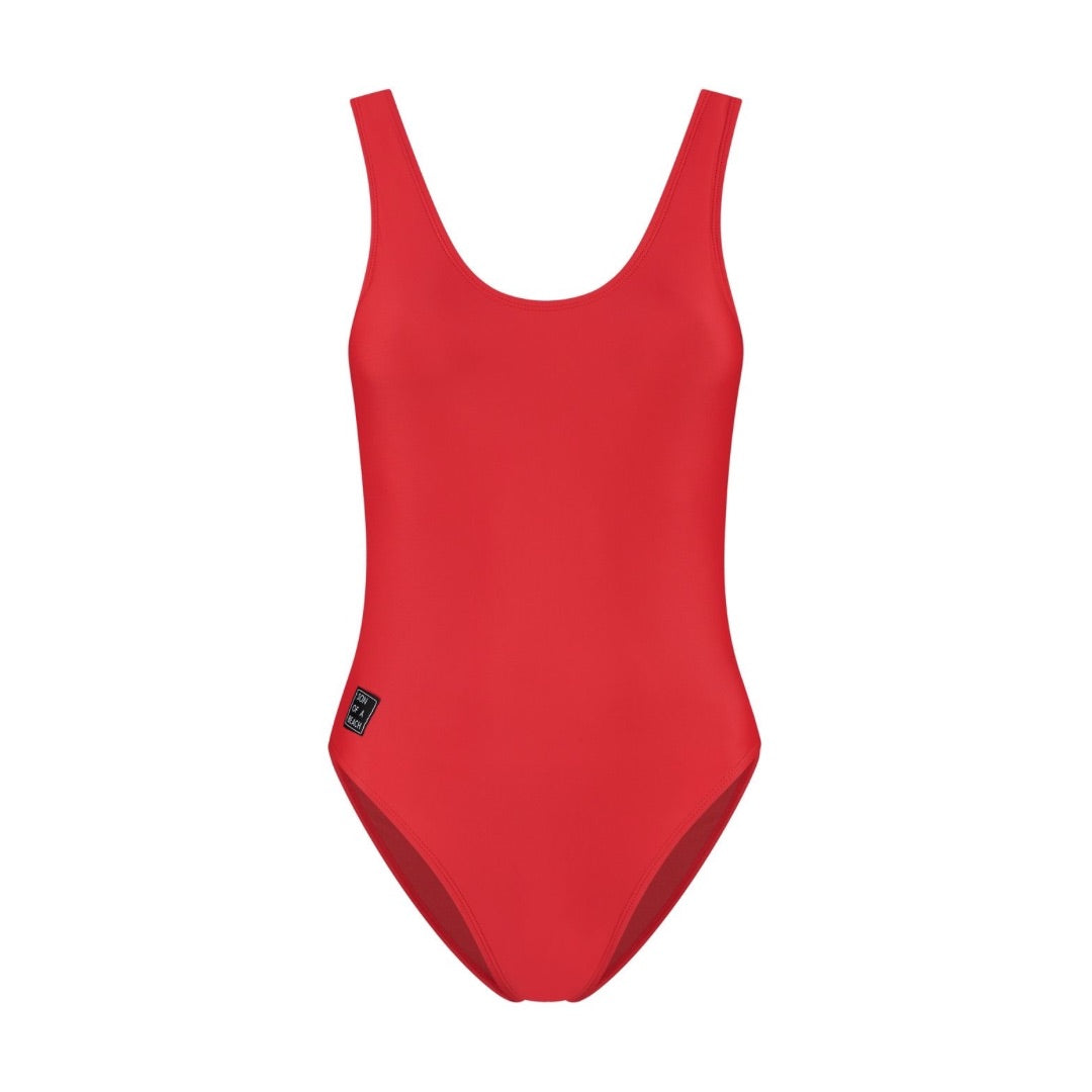Solid, Red, Women's Swimsuit