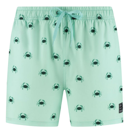 Crab, Green, Boys swimming trunks
