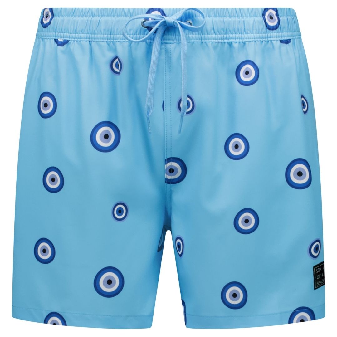 Eye, Blue, Boys swimming trunks