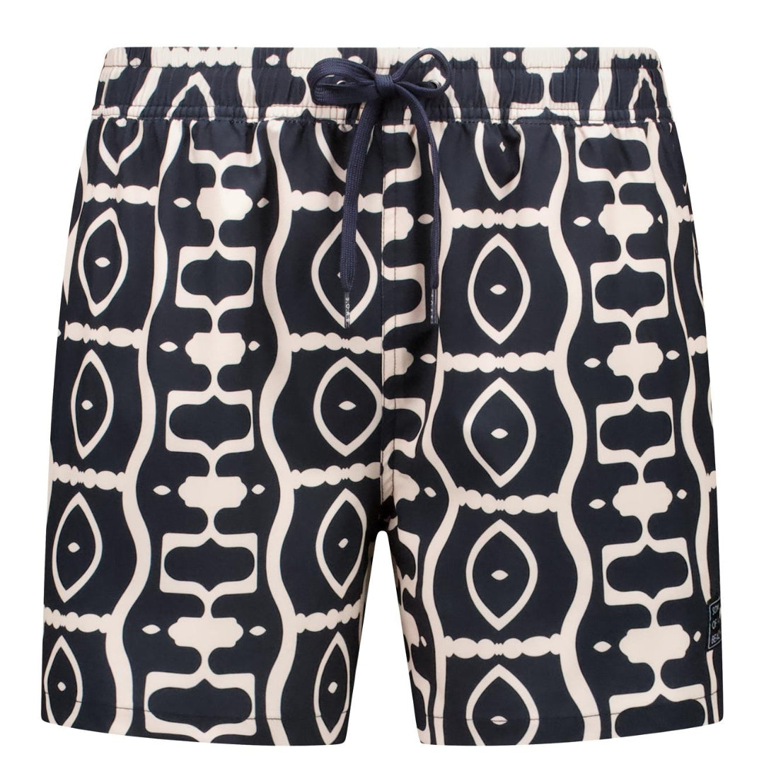 Abstract, Black, Men's swim trunks