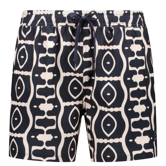 Abstract, Black, Boys swim trunks