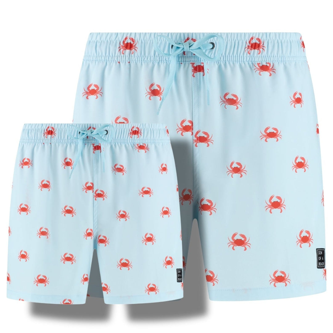 Krab, Licht blauw, Vader en zoon zwembroek