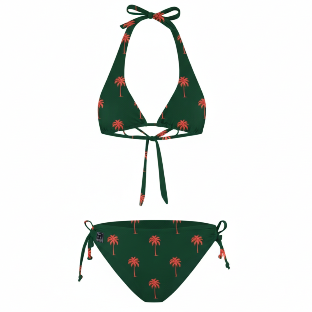 Palmboom, Donker Groen, Dames Bikini
