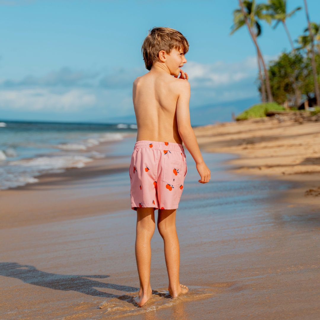 Orange, Orange, Mother and son swimsuit/swimming trunks