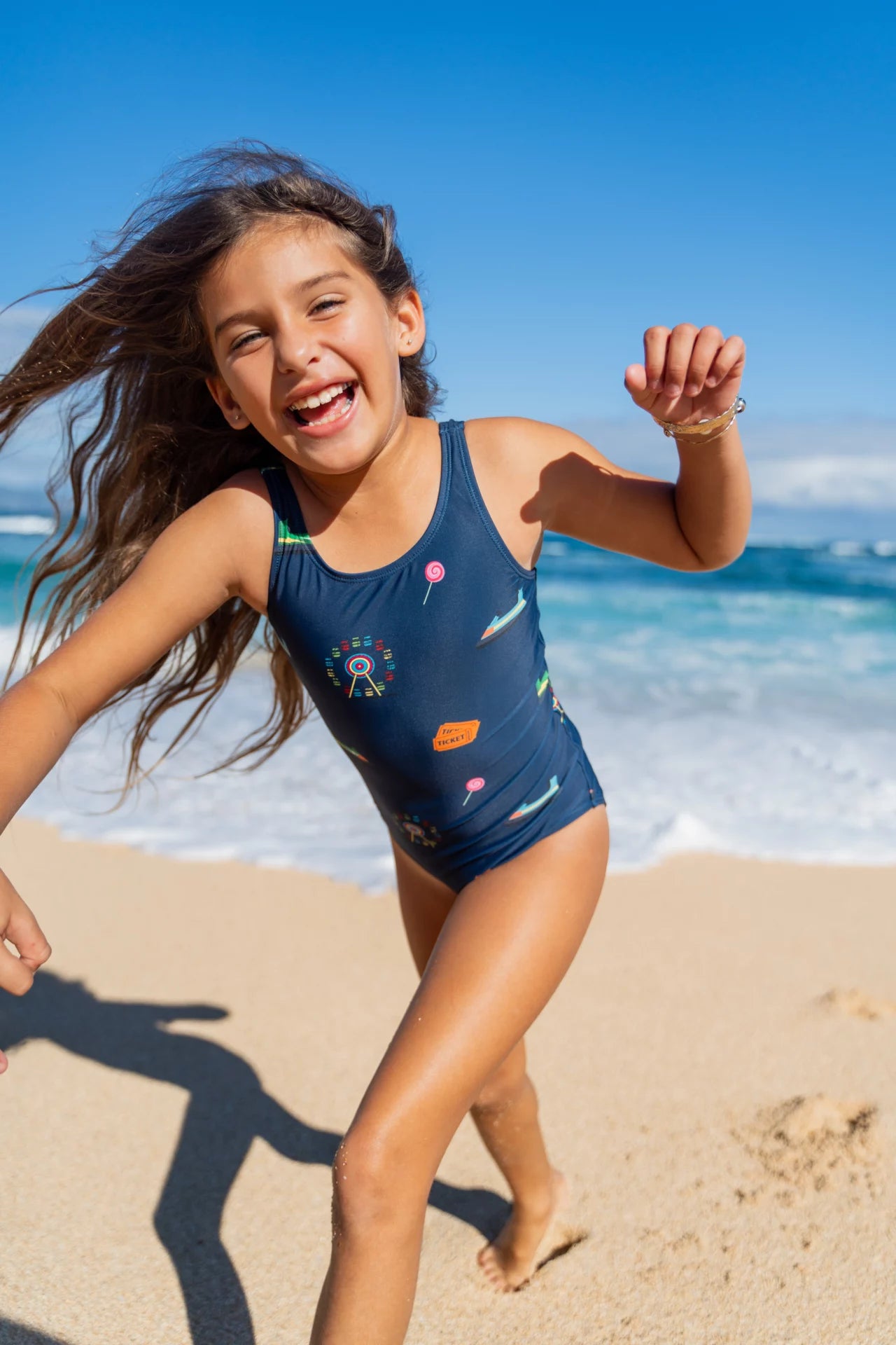 Eendelig Badpak Voor Meisjes - Zonbescherming Zwempak Met Rugbedekking Voor Strand En Zwembad (30-50 Kg)