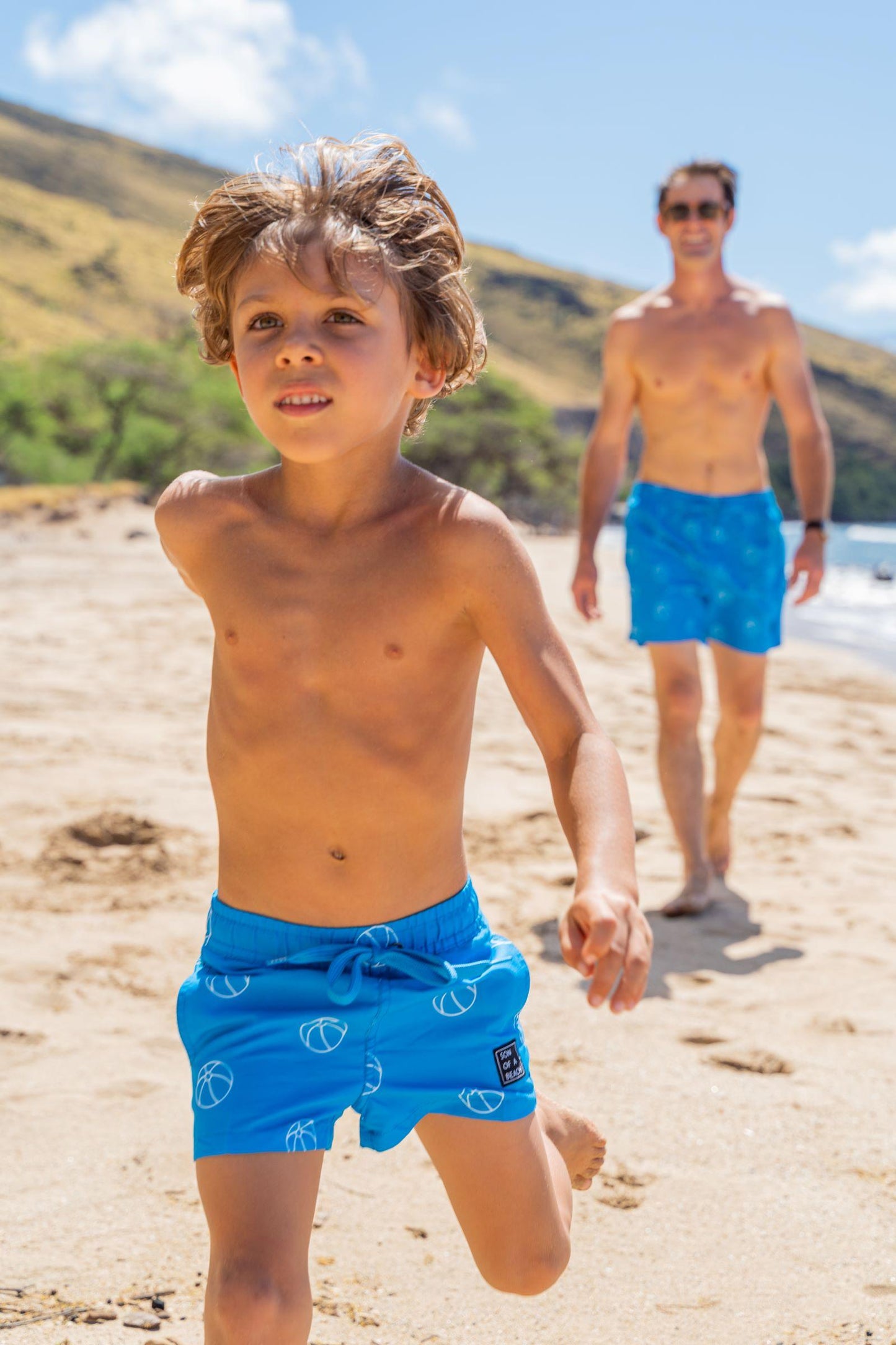 Beachball, Blue, Men's swimming trunks