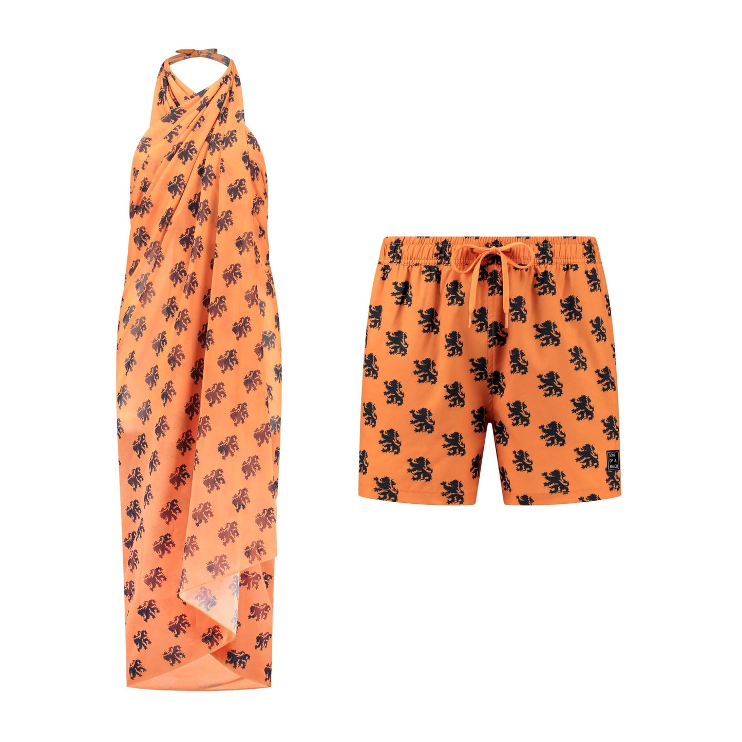Orange Lion, Mother and son swimwear